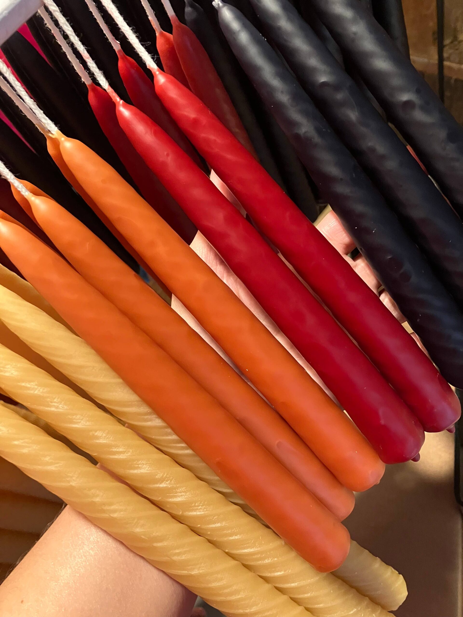 BeeBearPro candles & clay - 7" Taper Candle / Candlestick / Dinner Candle / Beeswax - Image 7