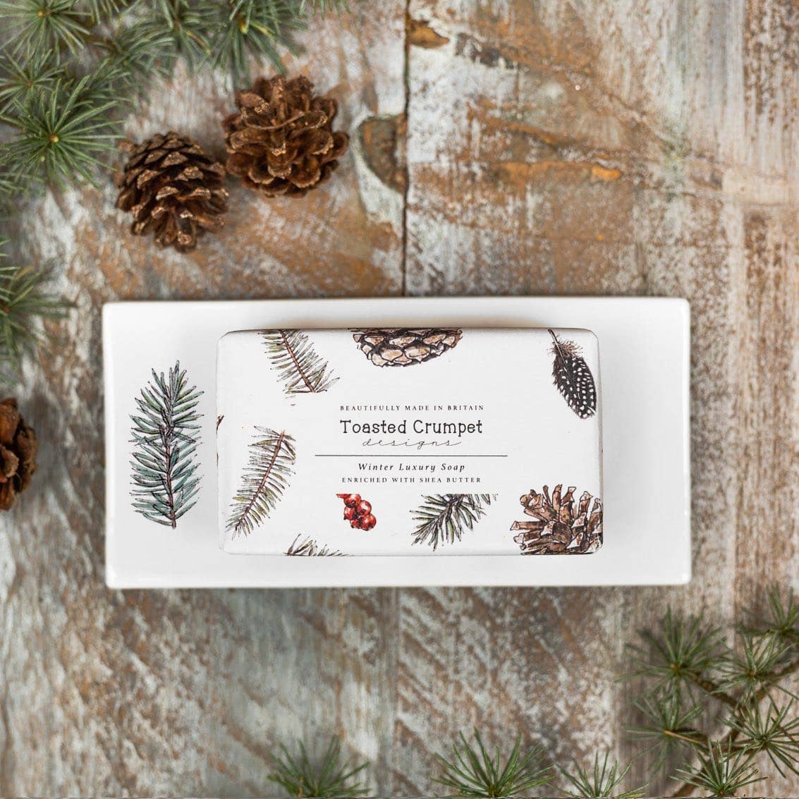 Winter Spruce Rectangular Soap Dish - Image 2