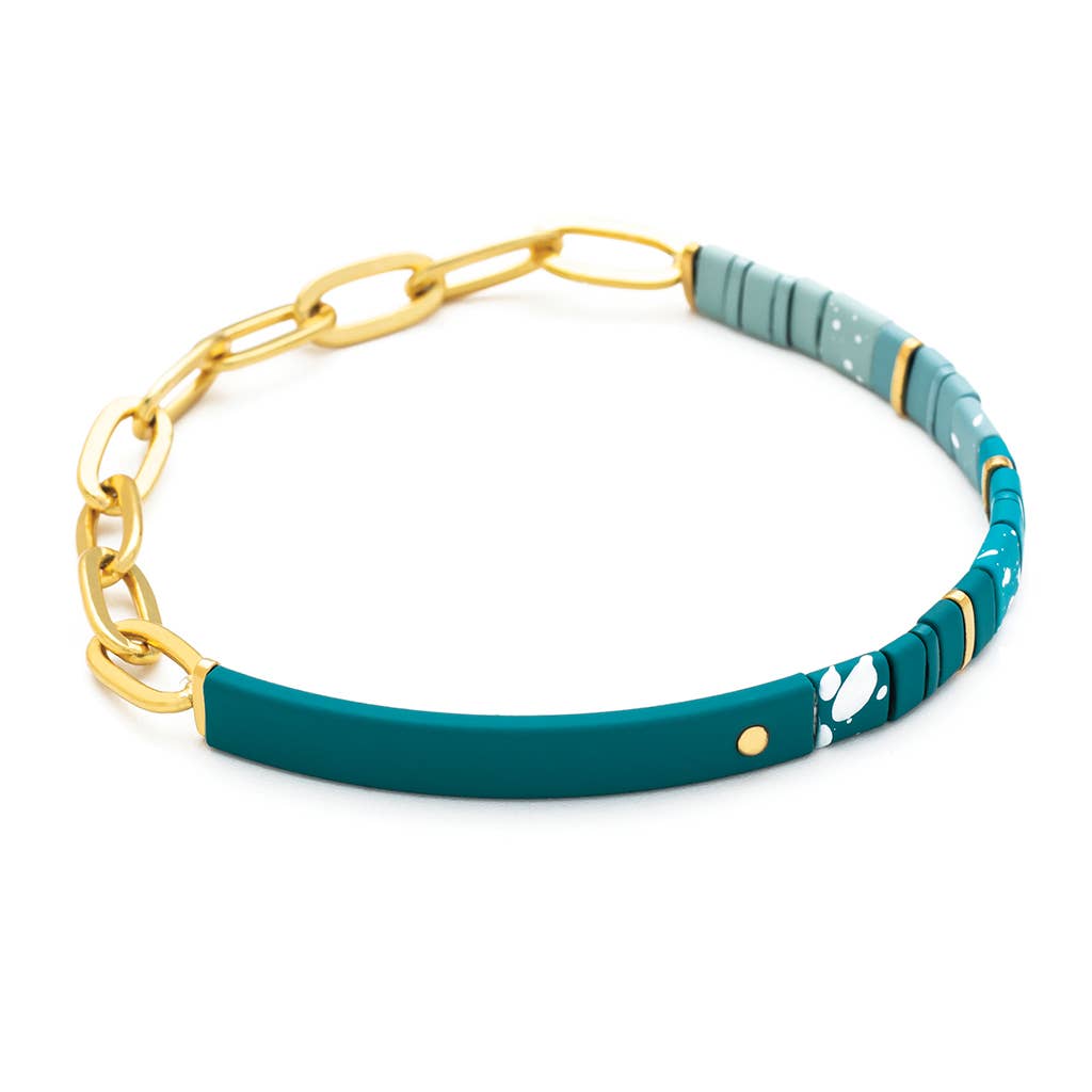Good Karma Ombre w/Chain Bracelet - Joy&Kndnss Turquoise/Gld - Image 2