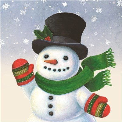 Snowman Cocktail Napkin - Pack of 20