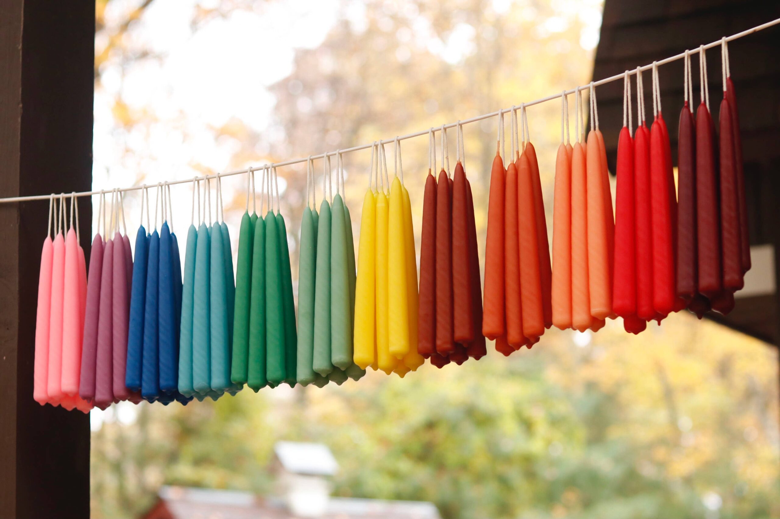 BeeBearPro candles & clay - 7" Taper Candle / Candlestick / Dinner Candle / Beeswax