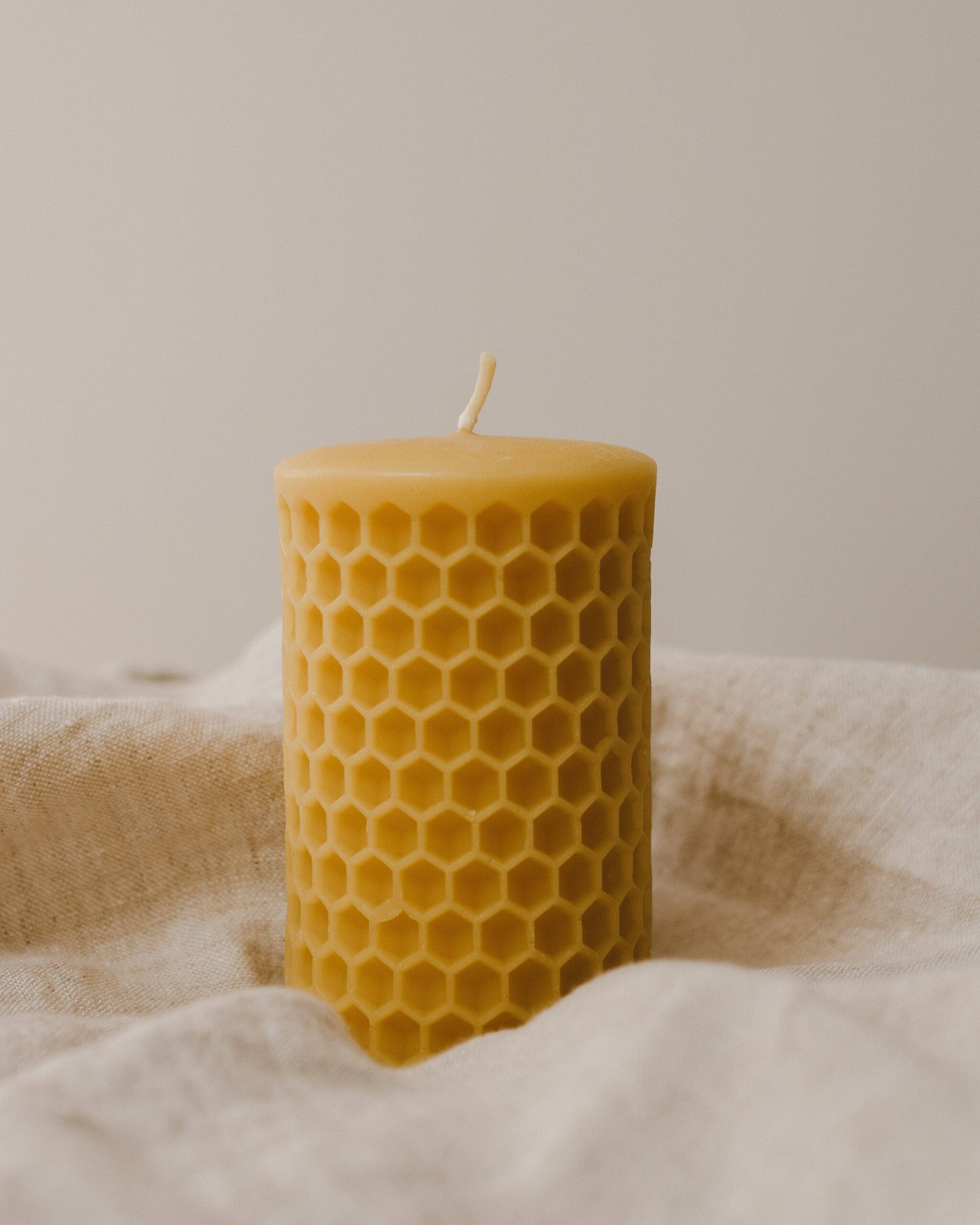 Goldrick Natural Living - Honeycomb Beeswax Pillar Candle